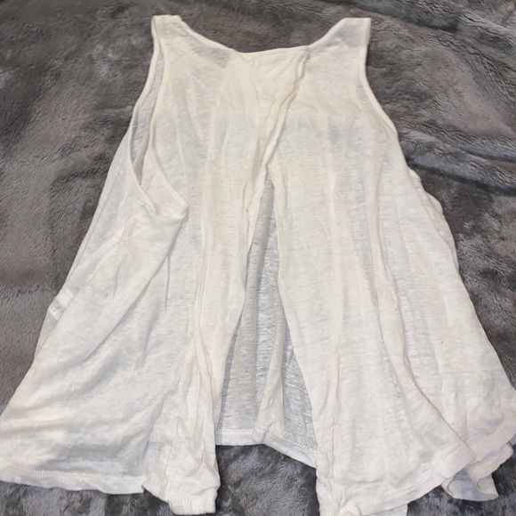 Open Back White Tank Top - Picture 2 of 2